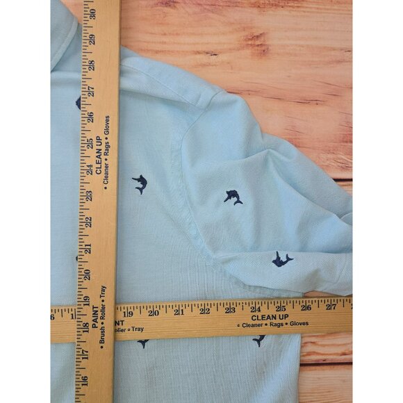 Ralph Lauren Light Blue Embroidered Seahorses Cotton Short Sleeve Polo Shirt XXL - Picture 7 of 7